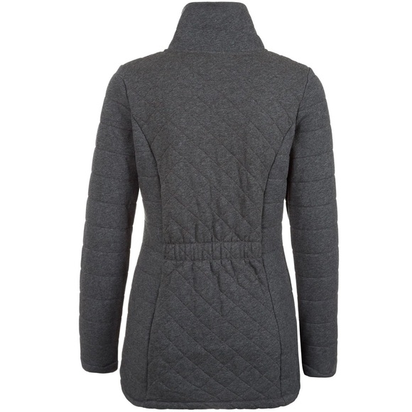 The ﻿Northface Quilted Oso Fleece Tunic Jacket Coat | Charcoal Gray | Size M - Picture 4 of 16
